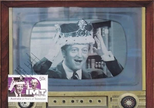 AUSTRALIA 2006 FIVE FIRST DAY COVERS ON MAXI CARDS, TELEVISION, 50TH ANNIV - Picture 1 of 5