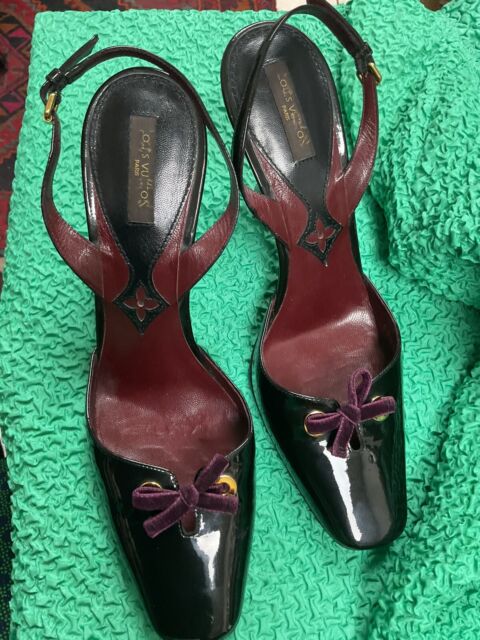 NEW LOUIS VUITTON SHOES 36 PUMPS IN GOLD PLATE & PATENT LEATHER SHOES Dark  red ref.685217 - Joli Closet