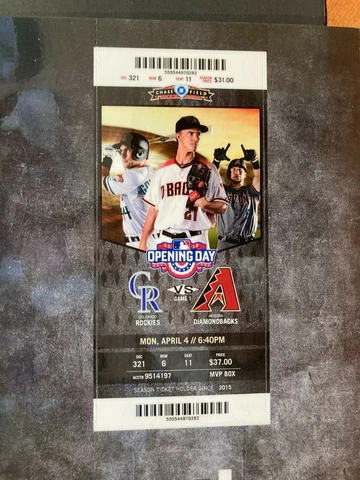 2016 AZ Diamondbacks Unused Tickets You Pick- Greinke Goldschmidt Johnson Photos Cover