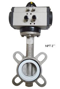 NPT 2'' 3-piece Double acting Pneumatic Actuated Ball Valve Full Port with Pneum - Picture 1 of 3