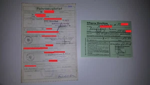 Fahrzeugbrief KFZ Brief 1973 Opel Commodore B Coupe GS f. Sammler Tüv Sammlung - Bild 1 von 2