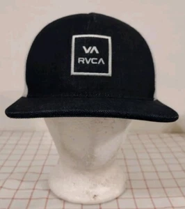 Gorra RVCA Azul Para Hombre Ajustable Snapback Bordado Billete Plano Logo Denim - Imagen 1 de 6