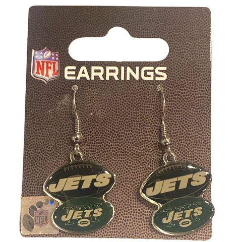 New York Jets Football Dangle Earrings Cover