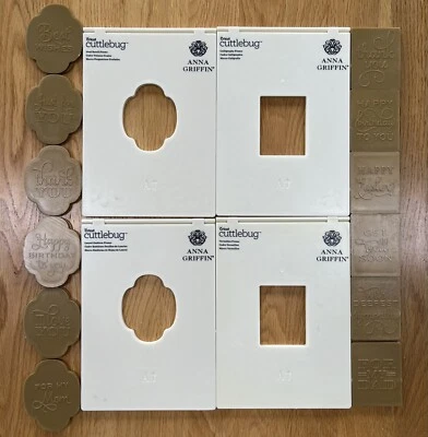Cricut/Cuttlebug ANNA GRIFFIN~Juego de tarjetas de carpetas/sentimientos de relieve~Mezcla y combina Foto 1 de 4