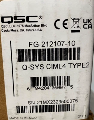 QSC Q-SYS CIML 4 TYPE 2 Expansion Card ( FG-212107-10) - Image 1 of 2