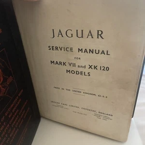 Vintage, JAGUAR, SERVICE and PARTS MANUAL . 1950’s Jaguar Mark VII & XK 120 - Picture 1 of 13