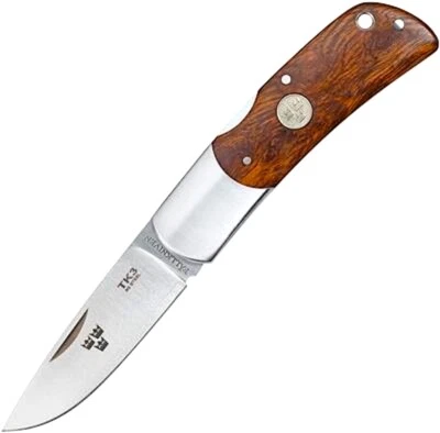 CUCHILLO PLEGABLE FALLKNIVEN TK3 DeLUXE MANGOS DE MADERA DE HIERRO - HECHO EN SUECIA Foto 1 de 4