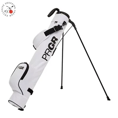 PRGR Golf Carry Pencil Stand Sunday Bag Hold 4-5 Clubs 47in Shoulder 2023 White - Image 1 of 4