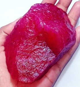 Natural Blood Beryl Rough 1535 Ct Beautiful Red Color Loose Gemstone Certified - Picture 1 of 6