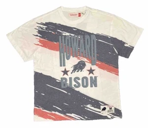 Mens Size Medium Howard Bison T Shirt Mitchell & Ness NCAA Paintbrush New - Picture 1 of 8