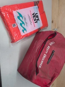 X4 New Vintage Life Jacket Preserver Vest Type II PFD Orange Adult 90 Ib + Kmart - Picture 1 of 7
