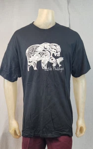 Inside Passage Salmon Bear Black XL XLARGE Tribal Graphic Print T Shirt Top NEW - Picture 1 of 6
