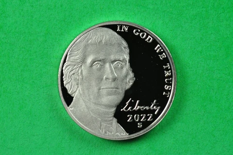 2022-S Deep Cameo  Jefferson Nickel  US GEM  Proof  Coin Cover
