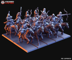 Mongol Empire Bowmen Cavalry, Kyoushuneko, Wargames Archer Feudal Miniatures - Picture 1 of 1