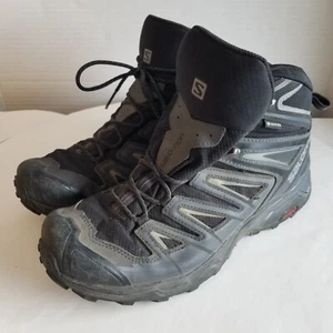 Stivali da uomo Salomon X Ultra 3 Mid GTX taglia 10 neri stringati 398674 scarpe da trekking - Foto 1 di 13