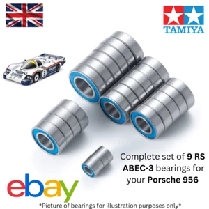 Tamiya Porsche 956 Complete RC Upgrade Set 9 RS Bearings UK Supplier ABEC-3 - Picture 1 of 10