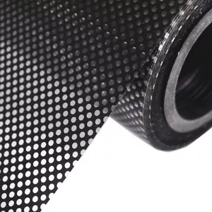 Oneway Perforated Black Vinyl Privacy Window Film Electrostatic Adhesive Glass - Picture 1 of 8