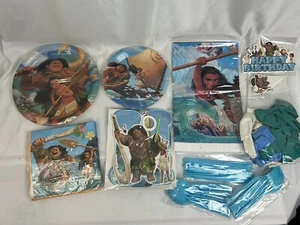Moana Birthday Party Supplies 10 Guests Plates Napkins Banner Utensils Decor - Picture 1 of 5