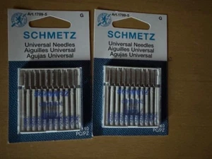 KONVOLUT 20 SCHMETZ UNIVERSAL VERSCHIEDENE NADELN 130/705 H 80/12 70/10 90/14 1789 - Bild 1 von 1