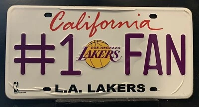 LOS ANGELES LAKERS #1 MATRÍCULA FAN CALIFORNIA, LEBRON JAMES, ANTHONY DAVIS Foto 1 de 4