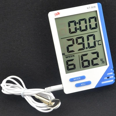 KT-908 LCD Digital Household IN&OUT Temperature Display Thermometer Hygrometer - Image 1 of 4