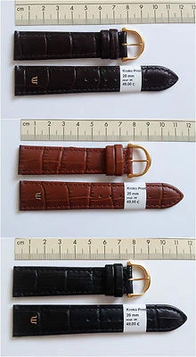 Original Maurice Lacroix Lederband Krokoprägung 13-20 mm Uhrenarmband - Bild 1 von 2