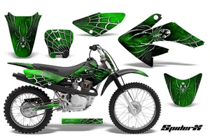 HONDA CRF 70 GRAPHICS KIT DECALS CREATORX SPIDERX GREEN - Picture 1 of 1