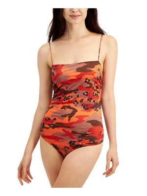 GUESS Womens Orange Camouflage Bodysuit M - Image 1 of 4