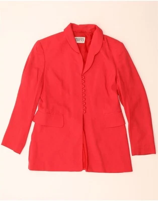TAIFUN Womens 9 Button Blazer Jacket IT 40 Medium Red Polyester BU01 - Image 1 of 3