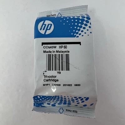 Cartucho de tinta original tricolor HP 60 (CC643W) caja abierta Foto 1 de 4