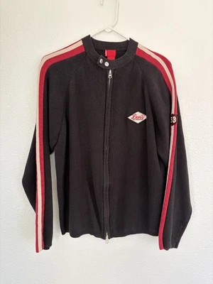 Chaqueta deportiva vintage Levi’s San Francisco con lengüeta roja con cremallera parches a rayas para hombre M Foto 1 de 4