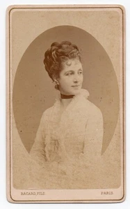 L'Impératrice Eugénie, CDV par Disderi circa 1860 tirage albuminé d'époque - Imagen 1 de 2