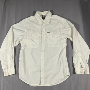 Columbia Titanium Shirt Herren Medium weiß belüftet Angeln Langarm Nylon Mesh - Bild 1 von 9