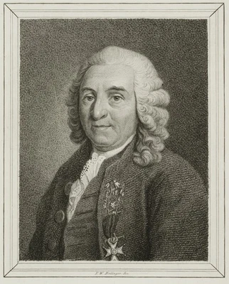 F. BOLLINGER (19.Jhd), Porträt von Carl von Linné, um 1770, KSt. Klassizismus - Bild 1 von 4