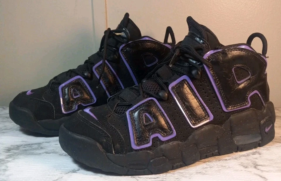 Nike Air More Uptempo PS 'Black Action Grape' Juvenil Talla 6.5Y DX5955-001 Foto 1 de 4