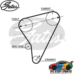 Gates 5023 Timing Cam Belt Black 350 mm Fits Bedford CF 1969-1984 8813277 - Picture 1 of 5