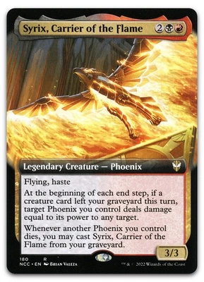 Syrix, Carrier of the Flame (Extended Art) #180 NM Streets New Capenna Magic MTG - Image 1 of 2