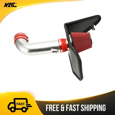 Kit de admisión de aire frío de 4 pulgadas rojo con protector térmico para Chevrolet Camaro V8 2010-15 6,2 L Foto 1 de 4