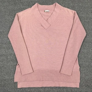 Smartwool Akamina V-Neck Pullover Damen Large Rosa Merinowollmischung Warm - Bild 1 von 8