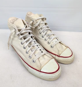 Converse All-Star Vintage hergestellt in den USA Halbschuh Sneaker Canvas Größe 7 Herren weiß - Bild 1 von 9