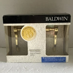 Baldwin Bett und Bad Innenraum Riegel Set Messing poliert 95455-030-PASS Wellenknopf - Bild 1 von 9