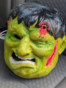 Matrix 1996 Frankenstein light Halloween lawn decor Head Scary Green Vintage - Picture 1 of 5