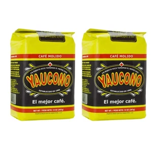 Café molido Yaucono en bolsas, arábica tostado medio, 14 onzas (paquete de 2) - Imagen 1 de 3