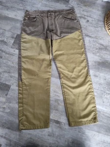 Wrangler Brush Briar Hunting Pants 38 X 30 Brown Canvas Pro Gear - Picture 1 of 21