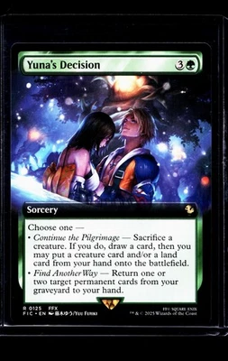 MTG Magic the Gathering Final Fantasy Commander Extended Art 125 Yuna's Decision - Image 1 of 2