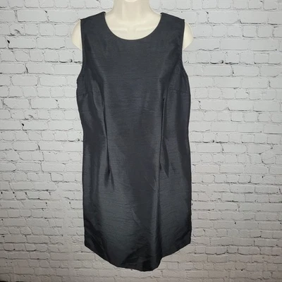 NWT Impressions Workshop Black Sleeveless Lightweight Shift Dress Size Medium M Foto 1 de 4