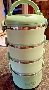 Stapelbare versiegelte Thermosbehälter für warme Speisen Edelstahl ausgekleidet Brotdose - Bild 1 von 8