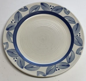 VILLA FLORA Pfaltzgraff Mexico 11” Dinner Plate Blue Leaf, Multi-Purchase Dscnt - Picture 1 of 5