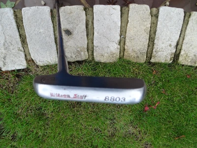 ORIGINAL WILSON STAFF 8803 LONG BLADED PUTTER WITH LEATHER GRIP  35.5" 2 SIDED - Image 1 of 4