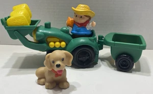 2003 Fisher Price Little People Traktor Hund/Bauer spielt Bauer in der Dell - Bild 1 von 9